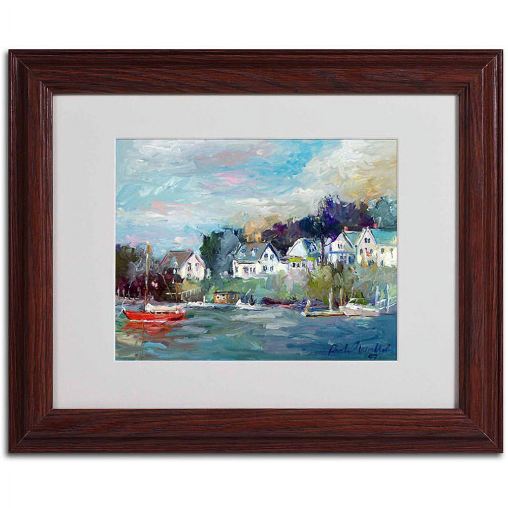 Richard Wallich 'Dock' Matted Framed Art