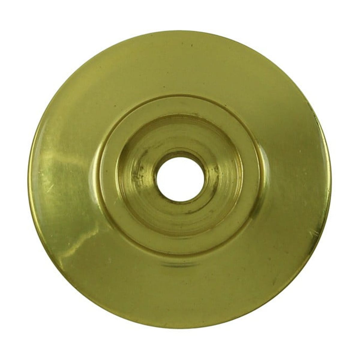 Kitchen Cabinet Door Knob Rosette Bright Brass 1.25" Dia. Round Decorative Brass Door Knob Escutcheon Back Plate Protective Tarnish Resistant Rose Covers Renovators Supply Pack of 6