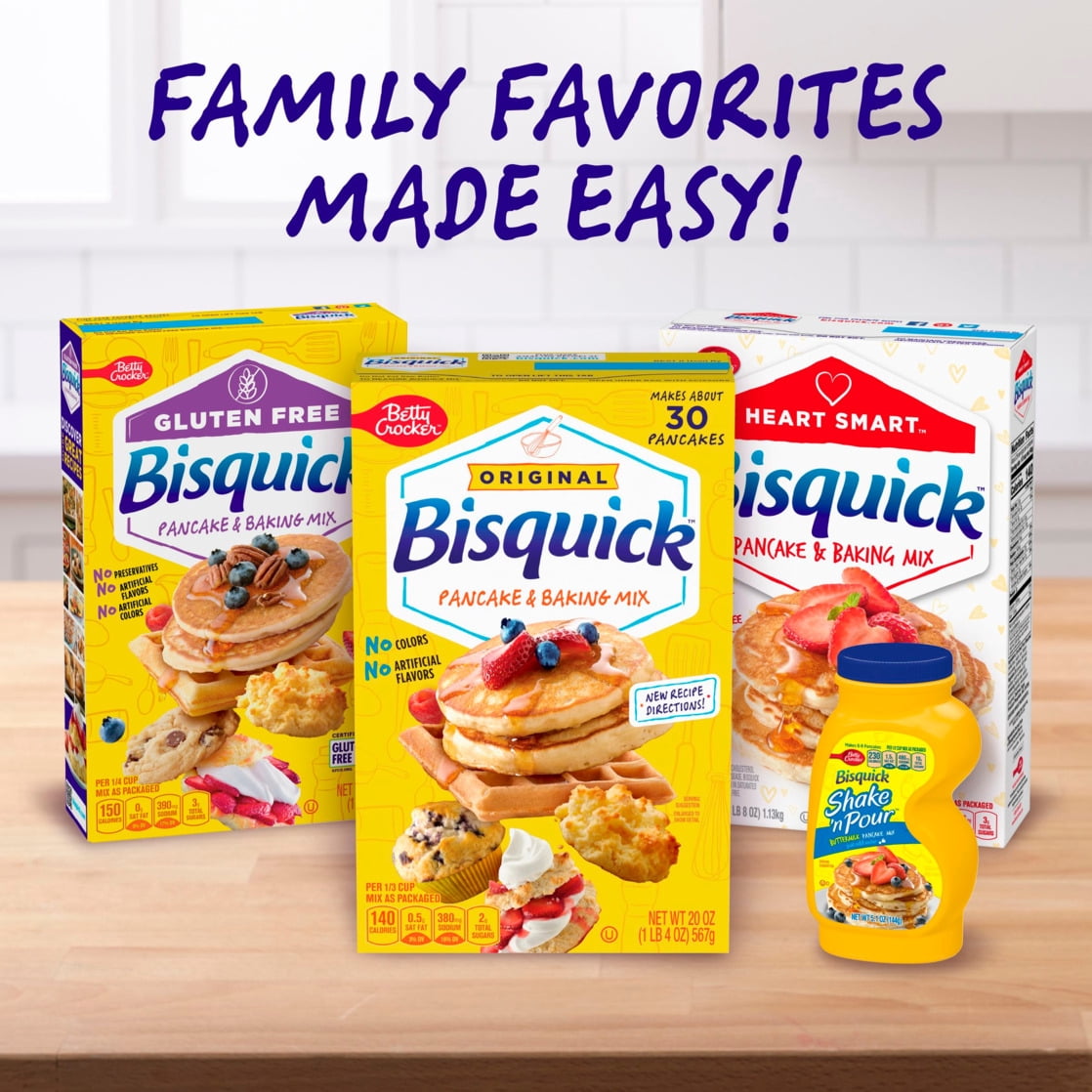 (8 pack) Betty Crocker Bisquick Shake 'n Pour Pancake Mix, Blueberry Flavored, 11.4 oz