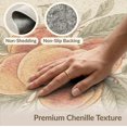 thumbnail image 6 of ODIKA 8'x10' Washable Area Rug Non-Slip Chair-Friendly Mat Fruit Vintage Orchard Design With Rustic Floral Corner Accents Peach Flowing for Dining Room, Large Office, Lounge, 6 of 7