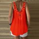 thumbnail image 4 of Blusa superior de color sólido sin mangas con tirantes casuales de moda de encaje para mujer Pompotops  qyievc2177, 4 of 6