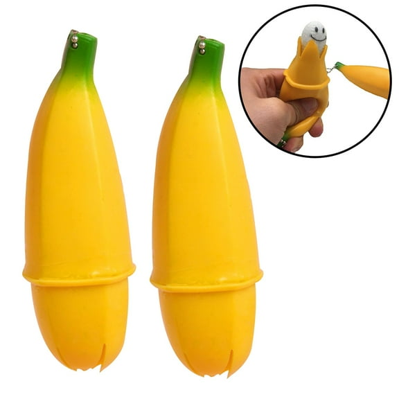 4inch Pop out Banana Doll Key Chain Slow Rising Stress Relief Squeeze Toy Gift
