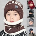 thumbnail image 2 of CSChome Girls Hat Scarf Set Children Hat Scarf Set - Letter Printed Thickened Elastic Warm Non-Slip Soft Dome, 2 of 6