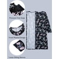 thumbnail image 6 of Pinspark Hospital Gowns for Women Post Shoulder Surgery Open Back Adaptive clothing lounge dress for Patients&Seniors Nightgown, 6 of 6