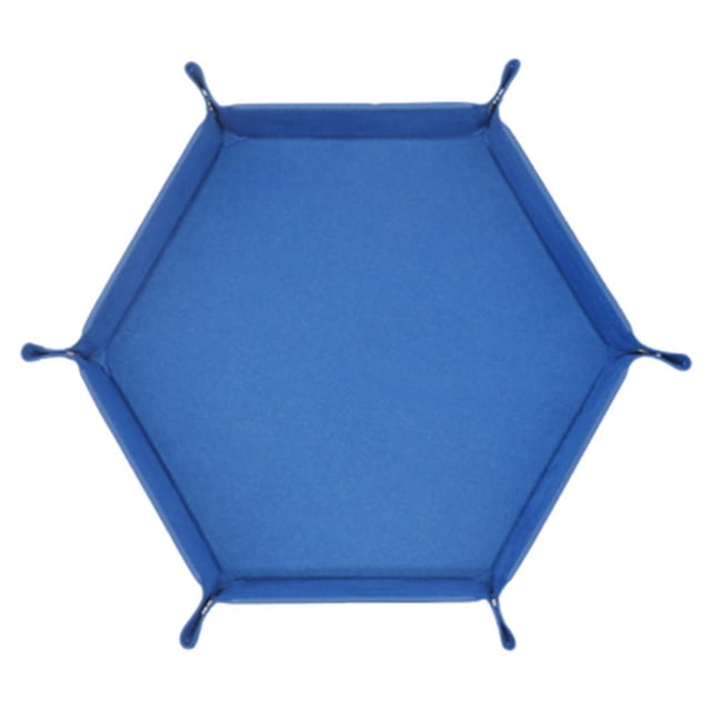 Bandeja para dados portátil con forma de hexágono plegable, caja de almacenamiento para dados