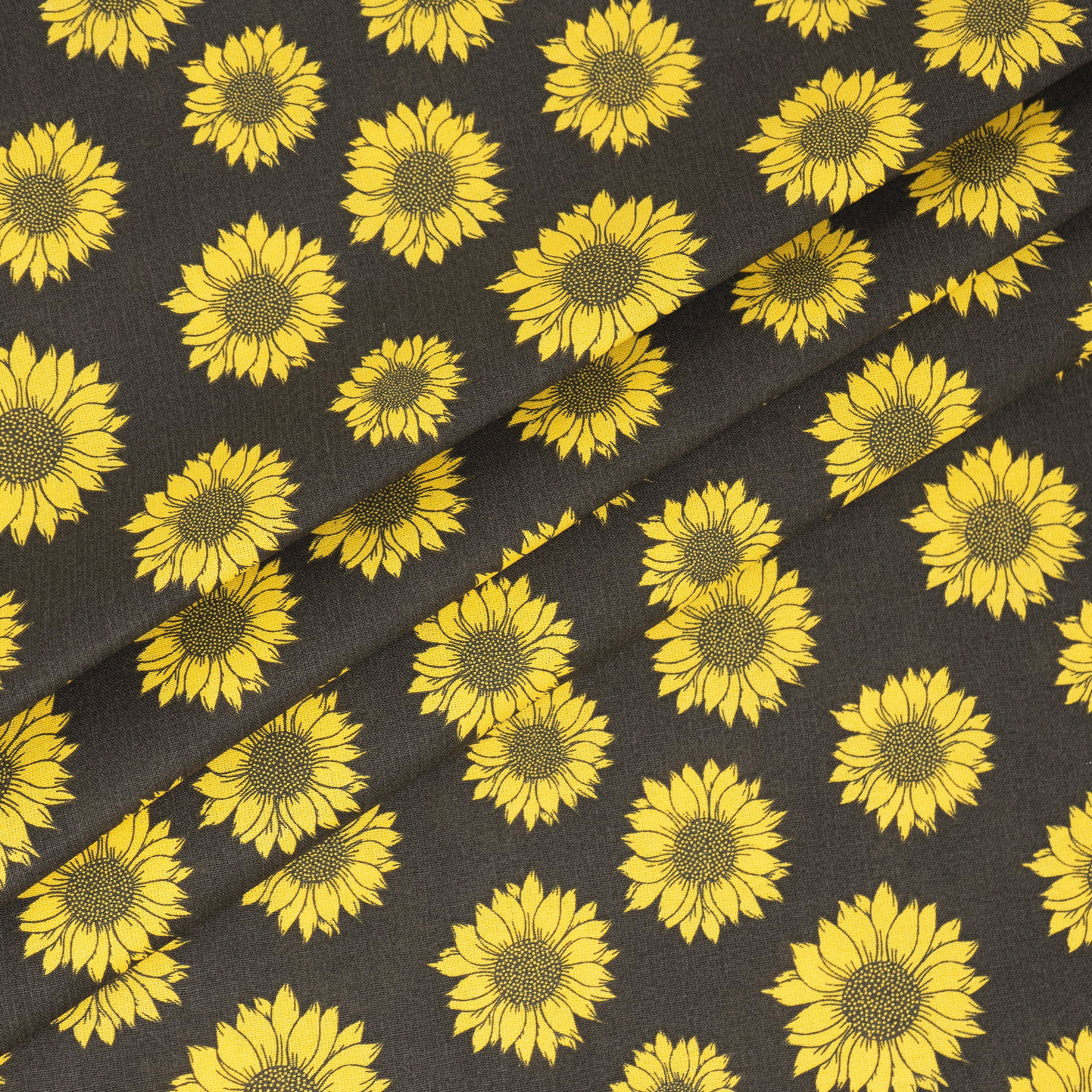 Waverly Inspirations 1 Yard Cut 100% Cotton Prints Fabric, Sunflow Onyx, 44" Wide for Quilting & Sewing