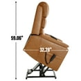 thumbnail image 5 of Newest Brown Leatheraire Dual Motor Infinite Position Up to 350 LBS Power Lift Recliner Chair with Power-Remote, Heat Massage , Heavy Duty Motion Mechanism, 5 of 9