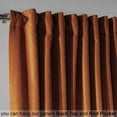 thumbnail image 5 of 3S Brother's Extra Long Solid Luxury Matte Velvet Soft Curtain Orange Single Panel Hanging Back Tap & Rod Pocket Home Décor 5-25 Feet Custom Made Curtains -Made in Turkey Each(52"x264"), 5 of 7