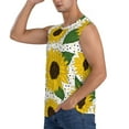 thumbnail image 3 of Gaeub Sunflowers Men's Sleeveless Muscle Shirts Workout Tank Tops, Odor Protection and Comfortable - XX-Large, 3 of 8