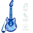 thumbnail image 4 of Best Choice Products 19in Kids Flash Guitar, Pretend Play Musical Instrument Toy for Toddlers w/ Mic, Stand - Blue, 4 of 7