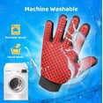 thumbnail image 6 of Upgrade Version Pet Grooming Glove - Gentle Deshedding Brush Glove - Efficient Pet Hair Remover Mitt - Enhanced Five Finger Design - Perfect for Dog & Cat with Long & Short Fur - 1 Pair (Red), 6 of 6