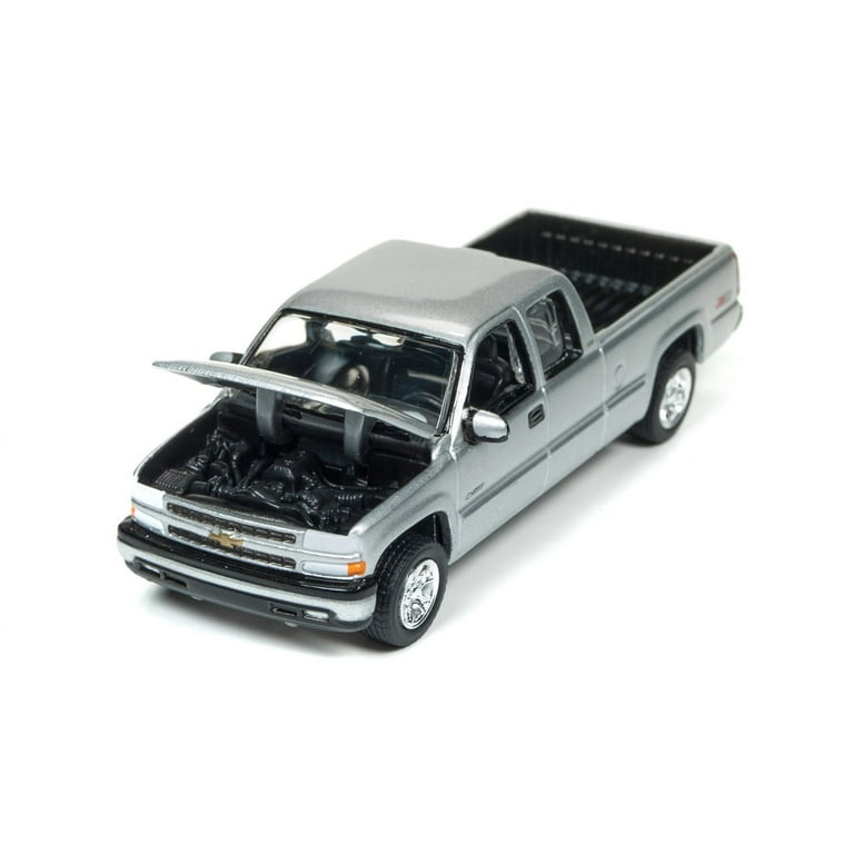 2002 Chevrolet Silverado Pickup Truck Silver with Boat and