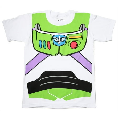 Toy Story Buzz Lightyear Astronaut Costume White Adult T-Shirt