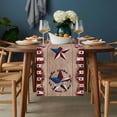 thumbnail image 2 of Independence Day Table Runner - 36 Inch Long, Kitchen Dining Table Runner Dresser Scarves, Texas Star American Country Wooden Farmhouse Decor for Coffee Tables Wedding Party Banquet, 2 of 8