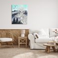thumbnail image 2 of Stupell Indtries Elk Pencil Pattern Portrait Blue Mountain Forest Landscape,30 x 40,Design by Andrea Kochish, 2 of 6