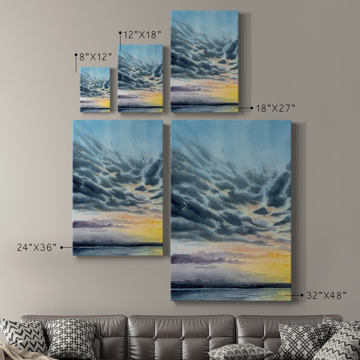 Anastasia Island Sunset I Premium Gallery Wrapped Canvas - Ready to Hang