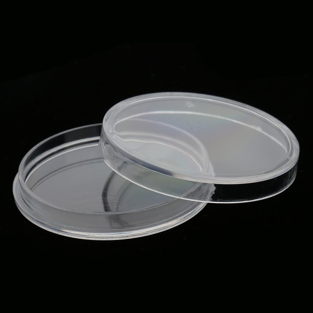200 38mm Clear Plastic Coin Capsule Holders Coin Display Case Box Collection 