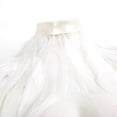thumbnail image 4 of Doomiva Women's Gothic Feather Shrug Cape Victorian Scarf Cape Shawls Elegant Shoulder Wings White One Size, 4 of 7