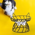 thumbnail image 2 of Pet Ceramic Bowl Iron Stand Cat Food Bowl Water Bowl Neck Protector Black Bow Bracket, 2 of 6