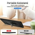 thumbnail image 3 of ELEHOLD for Samsung Galaxy S23 Ultra 6.8" Rugged Case 360 Rotating Metal Ring Stand Kickstand Function Support Magnetic Car Mount Holder Shockproof Protective Case,Black, 3 of 8