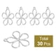 thumbnail image 3 of Uxcell 30Pcs Aleación de Pendientes de Bisel Abierto, Colgante de Marco Hueco de Flor del Cielo, Plata Brillante, 3 of 6