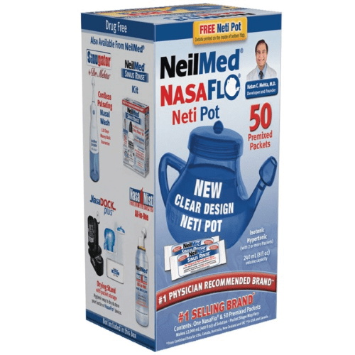 NeilMed NasaFlo Clear Neti-Pot Nasal Wash System