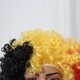 thumbnail image 4 of Peluca de payaso para disfraz de bandera nacional, ideal para carnaval (Bélgica), 4 of 7