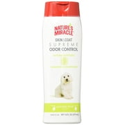 Natures Miracle Skin & Coat Supreme Odor Control Whitening 4-in-1 Shampoo & Conditioner, Jasmine Pear Scent, 16 fl oz