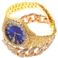 thumbnail image 3 of KAKOWELY 1 juego de pulsera de reloj con diamantes de imitación para hombre, delicado juego de pulsera de reloj de negocios para hombre., 3 of 5