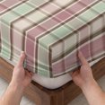thumbnail image 3 of Twin XL Size Fitted Sheet Set - Buffalo Plaid 2 Piece Bedding Sets 16" Deep Pocket Fitted Sheet with 1 Pillowcases, Farmhouse Red Green Beige Check Gingham Brushed Microfiber Hotel Luxury Bed Sheets, 3 of 9