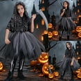thumbnail image 2 of Halloween Dress For Kids Sleeveless Grim Reaper Style Girls Dress With Accessories For Halloween Stage Performance School Play 2 To 12Y, 2 of 8