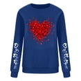 thumbnail image 3 of ameIAEA Valentines Day Sweatshirt Women Crewneck Graphic Pullover Long Sleeve Fall Spring Tops, 3 of 4
