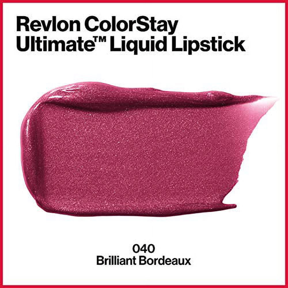 REVLON ColorStay Liquid Lipstick, Satin-Finish Full Color, Brilliant (040), 0.07 oz