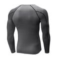 thumbnail image 4 of NinXxx Men's Tight Fitting Fitness Sports Running Long Sleeve Tee Grey XXL, 4 of 4