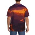 thumbnail image 4 of Zufioo Sunset Valley Western Cowboy Print Mens Button Down Short Sleeve Shirt,Classic Plaid Shirt,Mens Accessories Fashion Shirt-XX-Large, 4 of 6