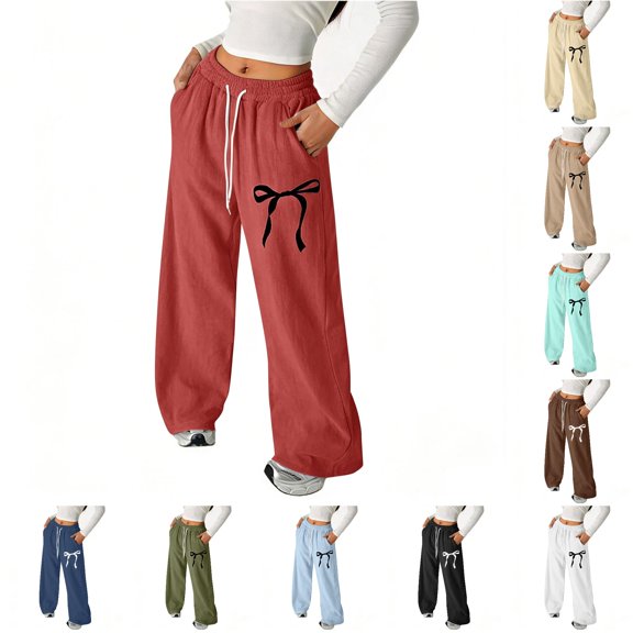 PMVFHDE Girls Straight Leg Pants Classic Casual Trousers Comfortable Kids Bottoms Everyday Wear Versatile School Outfits Brick Red,10-11 Years