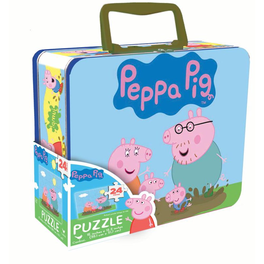 Peppa Pig 24Piece Puzzle in Tin with Handle