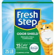 Fresh Step Odor Shield Scented Clumping Cat Litter with the Power of Febreze, 25 lbs