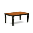 thumbnail image 3 of East West Furniture Logan 7-piece Wood Kitchen Table Set in Black/Cherry, 3 of 5