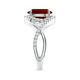 thumbnail image 3 of ANGARA Oval Lab Grown 3.3 Ct Ruby Criss Cross Shank Engagement Ring with Accents for Women in 14K White Gold (Size-10x8mm) | July Birthstone, Anniversary, Jewelry Gift for Women | Lab-Grown Ruby Ring, 3 of 8