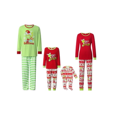 

Sunisery Family Matching Christmas Pjs Xmas Pajamas for Adults Kids Baby Sleepwear Set