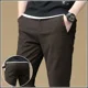 thumbnail image 4 of Pantalones de verano grises para hombre, pantalones de traje rectos para hombre, algodón 2024, ropa de diseñador de sastrería, pantalones de lujo, ropa de trabajo, licra, 4 of 5