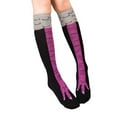 thumbnail image 4 of FARONZE Knee-High Black Pink Chicken Legs Socks, Funny, 13.7 inch, 4 of 5