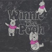 Men's Winnie the Pooh Distressed Poses Graphic Tee Black X Large
