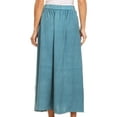 thumbnail image 2 of Sakkas Indra Thin Lightweight Summer Bohemian Skirt With Detailed Lace Embroidery - Steel Blue - One Size Regular, 2 of 5