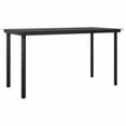 thumbnail image 3 of vidaXL 5 Piece Garden Dining Set with Cushions Black Poly Rattan Glass, 3 of 5
