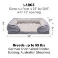 thumbnail image 3 of FurHaven Velvet Waves Perfect Comfort Sofa Pet Bed, Granite Gray, Large, 1 Count, 3 of 9