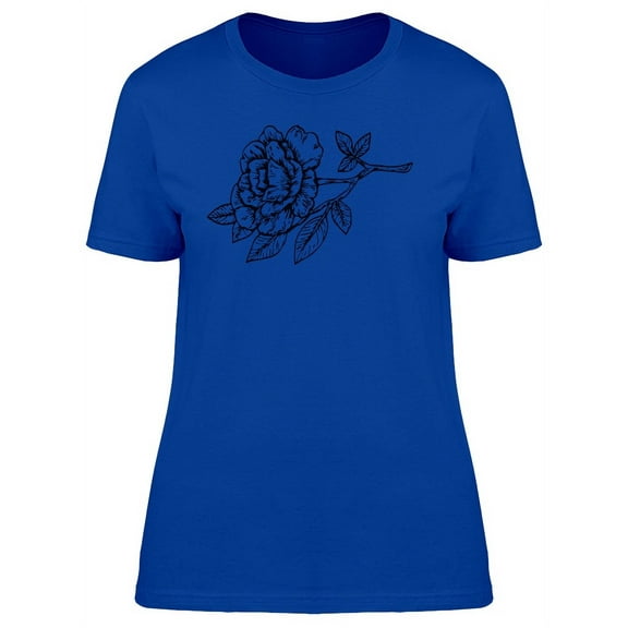 Cool Sketch Of A Rose T-Shirt Women -Image by Shutterstock, Female Medium
