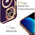 thumbnail image 3 of for iPhone 14 Plus Case Compatible with MagSafe, Luxury Love Heart Soft Phone Case, Full Camera Lens Protection Magnetic Case for iPhone 14 Plus for Women Girls (6.7") - Purple, 3 of 8