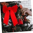 thumbnail image 5 of 10 Piezas Moños Navideños Terciopelo Rojo para Decoraciones de Fiesta Perfectos para un Navidad, 5 of 5